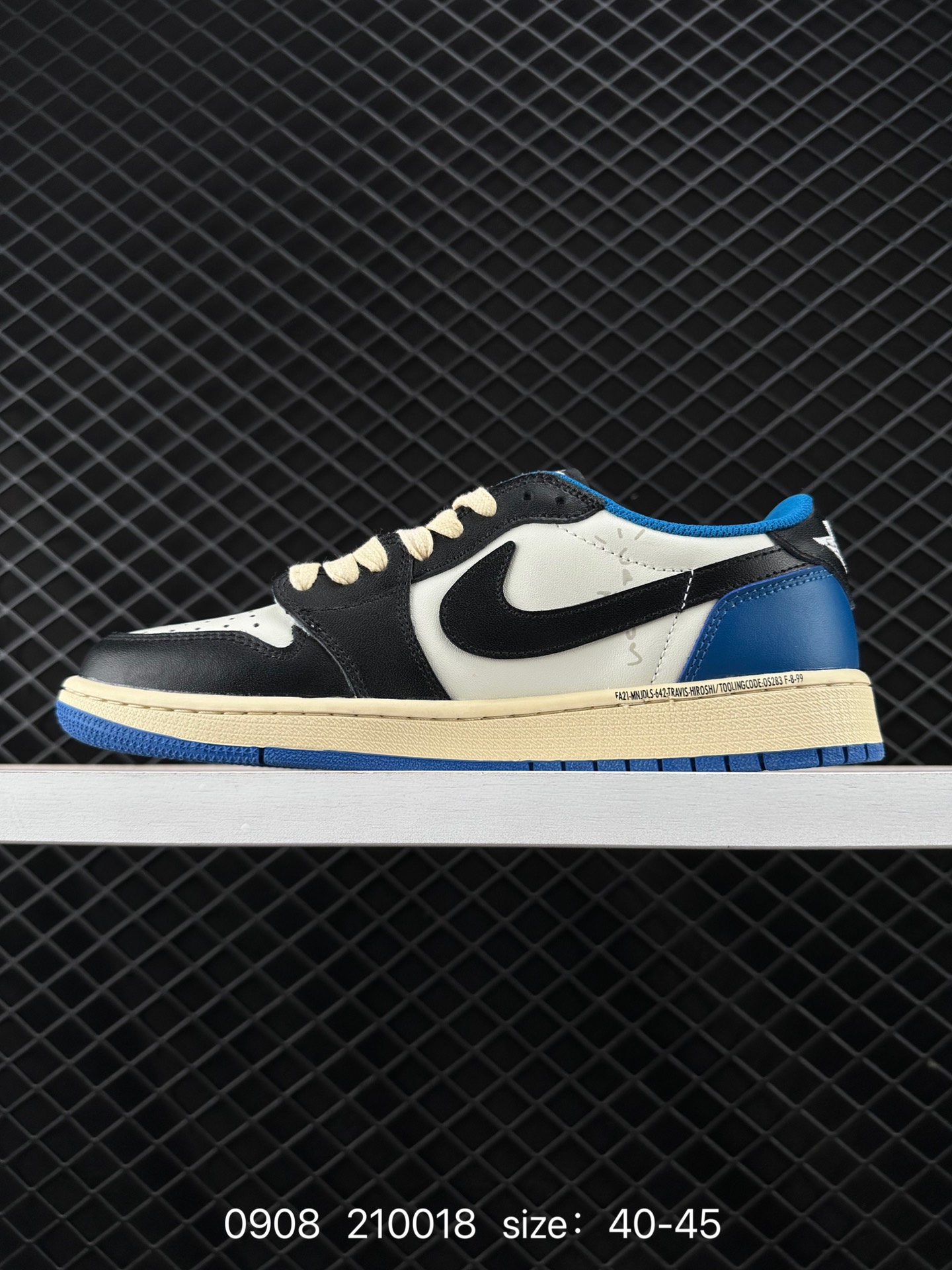 fragment design x Travis Scott x Nike Air Jordan 1 Low OG SP”Black/Green Toe“